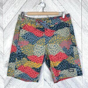 SAXX Betawave 2N1 Boardie Swim Trunks Shorts Mens Size 30 Multicolor 9"